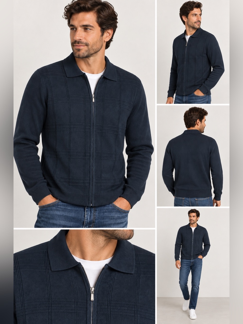 Croft & Barrow Men’s Full Zip Cotton Sweater Medium